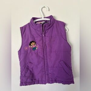 Vintage Dora The Explorer Purple Vest Size 3